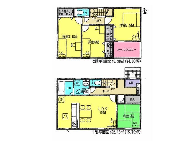 Floor plan. 27,800,000 yen, 4LDK, Land area 143.79 sq m , Building area 98.56 sq m floor plan