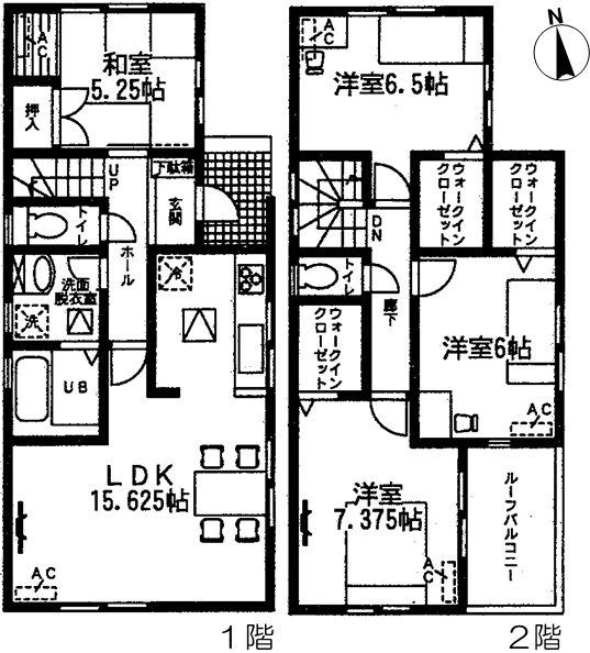 Floor plan. 20,900,000 yen, 4LDK, Land area 126.38 sq m , Building area 98.14 sq m
