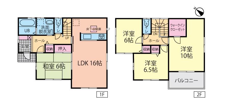 Floor plan. (4 Building), Price 28.8 million yen, 4LDK, Land area 135.04 sq m , Building area 106 sq m