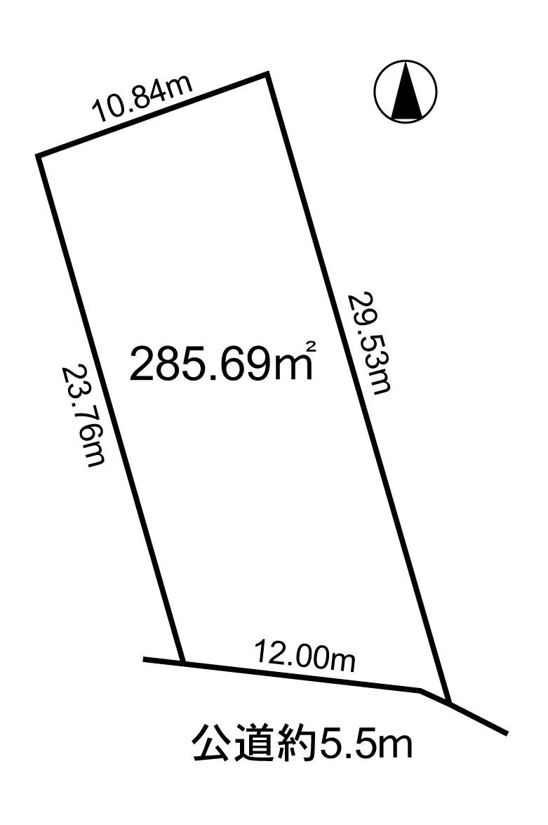 Compartment figure. Land price 21.6 million yen, Land area 285.69 sq m