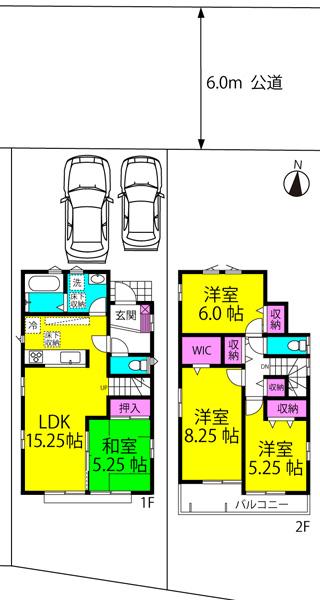 Floor plan. 26,900,000 yen, 4LDK, Land area 120.05 sq m , Building area 96.88 sq m