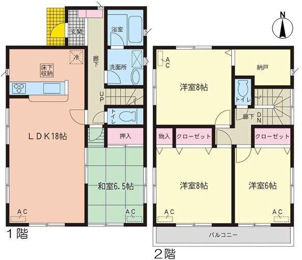 Floor plan. 27 million yen, 4LDK + S (storeroom), Land area 150.93 sq m , Building area 107.73 sq m