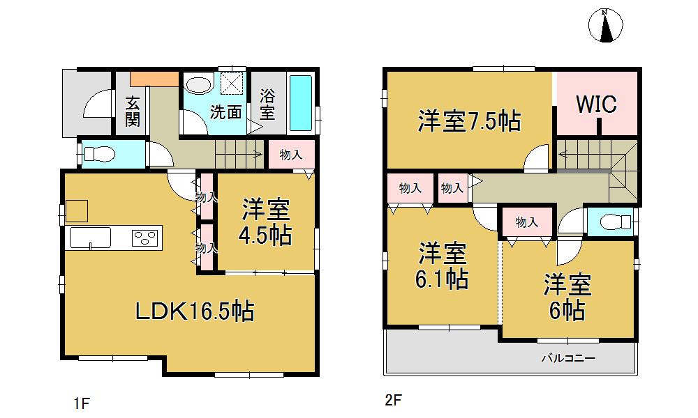Floor plan. (A Building), Price 35,900,000 yen, 4LDK, Land area 117.79 sq m , Building area 99.99 sq m