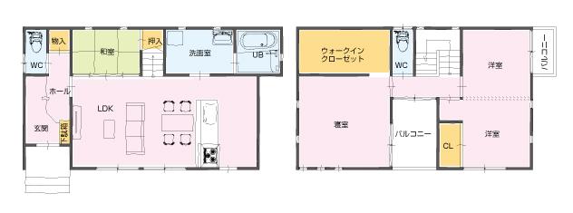 Building plan example (floor plan). Building plan example (G compartment) 3LDK, Land price 17,260,000 yen, Land area 167.87 sq m , Building price 11,420,000 yen, Building area 99.38 sq m