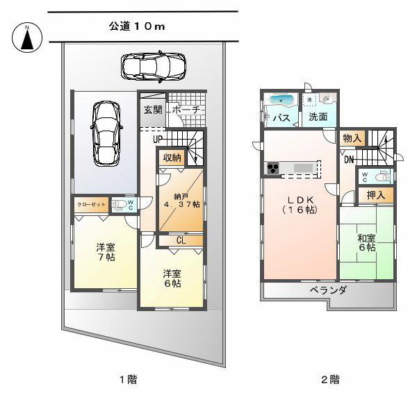 Floor plan. 30,300,000 yen, 3LDK + S (storeroom), Land area 116.08 sq m , Building area 97.52 sq m