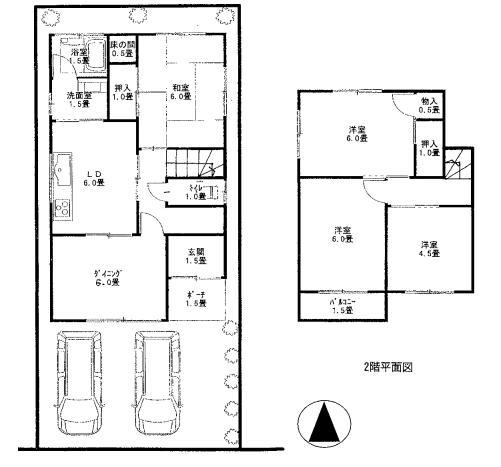 Floor plan. 14.8 million yen, 5DK, Land area 91.51 sq m , Building area 78.57 sq m