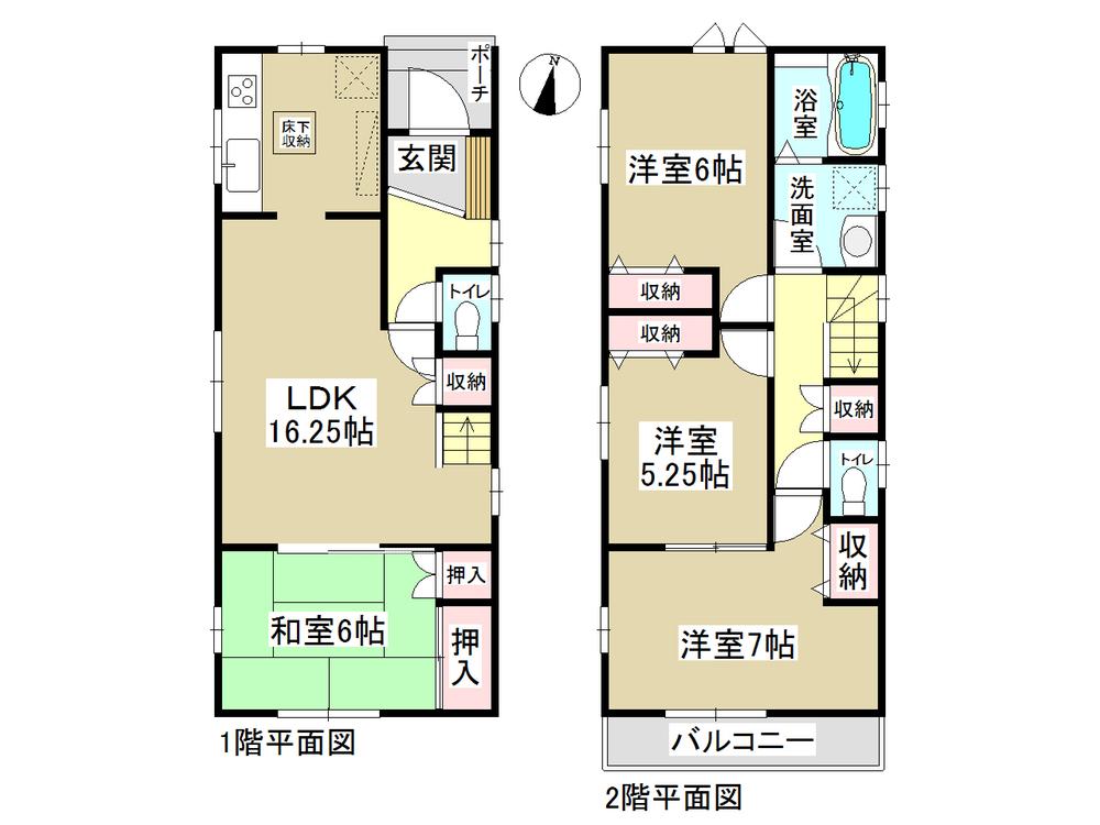 Floor plan. (5 Building), Price 22,900,000 yen, 4LDK, Land area 108.04 sq m , Building area 96.88 sq m