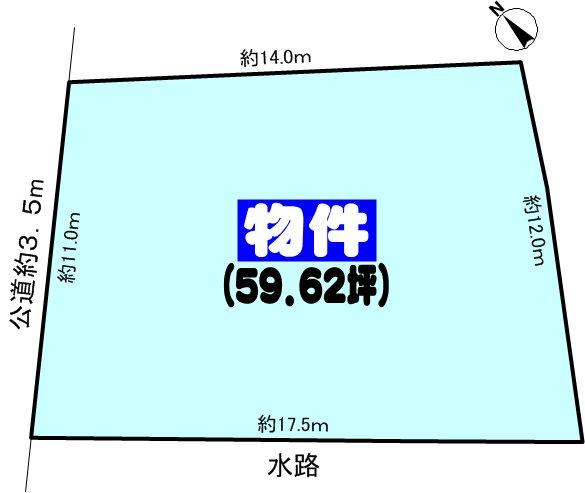 Compartment figure. Land price 11.8 million yen, Land area 197.1 sq m