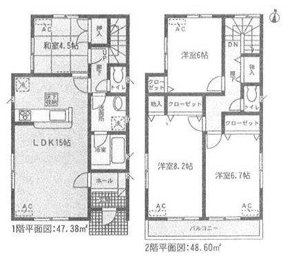 Floor plan. 27,800,000 yen, 4LDK, Land area 146.96 sq m , Building area 95.98 sq m