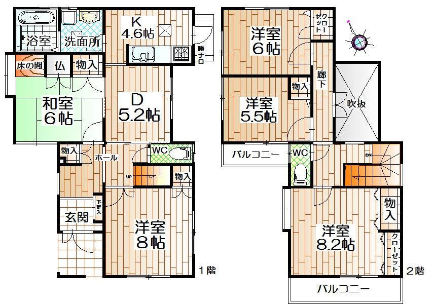 Floor plan. 21.9 million yen, 5DK, Land area 160.91 sq m , Building area 113.02 sq m