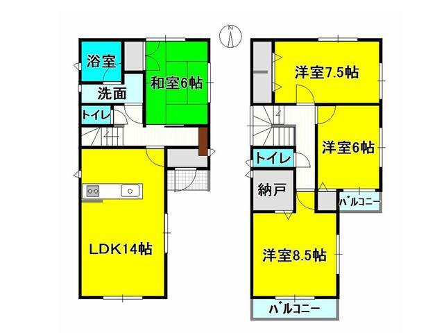 Floor plan. 25,900,000 yen, 4LDK+S, Land area 100.01 sq m , Building area 98.01 sq m floor plan