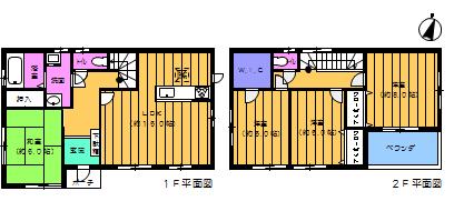 Floor plan. 29,800,000 yen, 4LDK, Land area 147.11 sq m , Building area 105.17 sq m