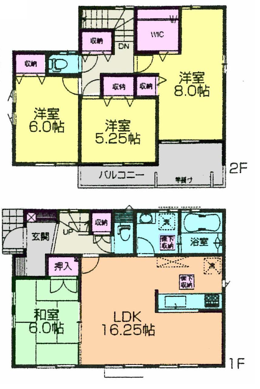 Floor plan. (1 Building), Price 25,900,000 yen, 4LDK, Land area 119.75 sq m , Building area 101.85 sq m