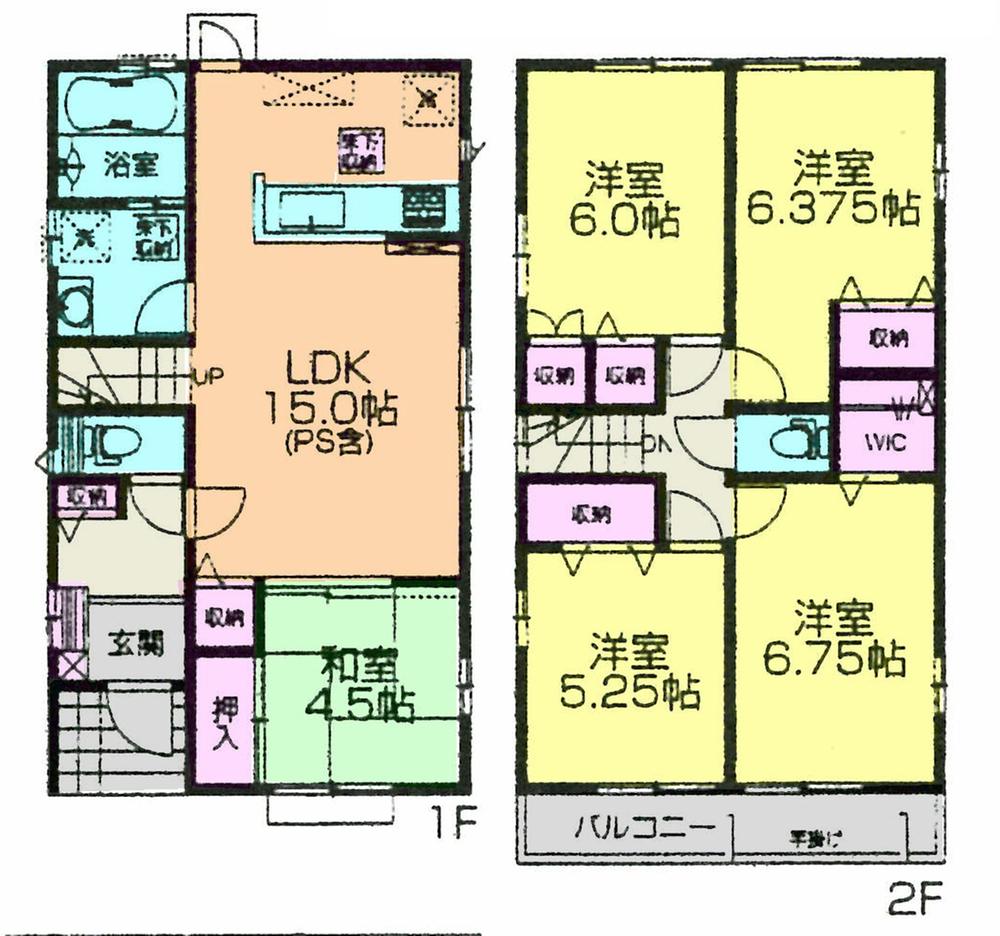 Floor plan. (3 Building), Price 28,900,000 yen, 4LDK, Land area 133.55 sq m , Building area 101.85 sq m