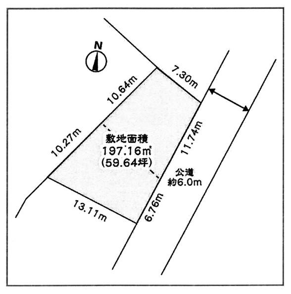 Compartment figure. Land price 29,820,000 yen, Land area 197.16 sq m local compartment view