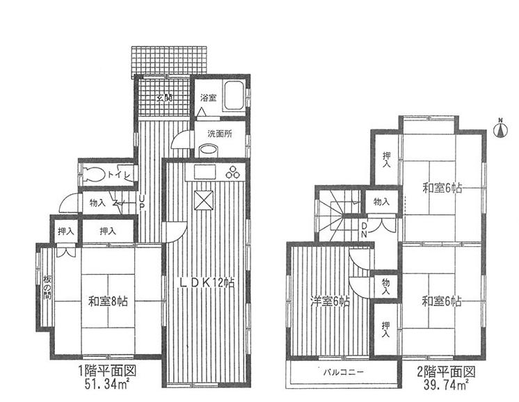 Floor plan. 18,800,000 yen, 4LDK, Land area 127.84 sq m , Building area 91.08 sq m