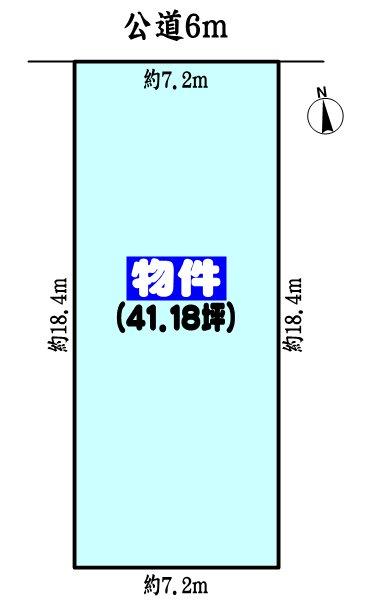 Compartment figure. Land price 13.3 million yen, Land area 136.16 sq m