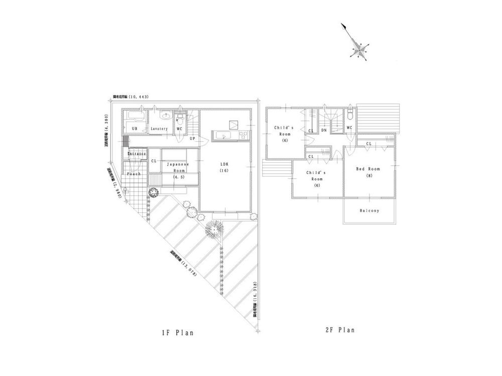 Building plan example (floor plan). Building plan example (Nyoisaru cho 9th No. 3 locations) 4LDK, Land price 15.9 million yen, Land area 115.71 sq m , Building price 19.5 million yen, Building area 101.04 sq m