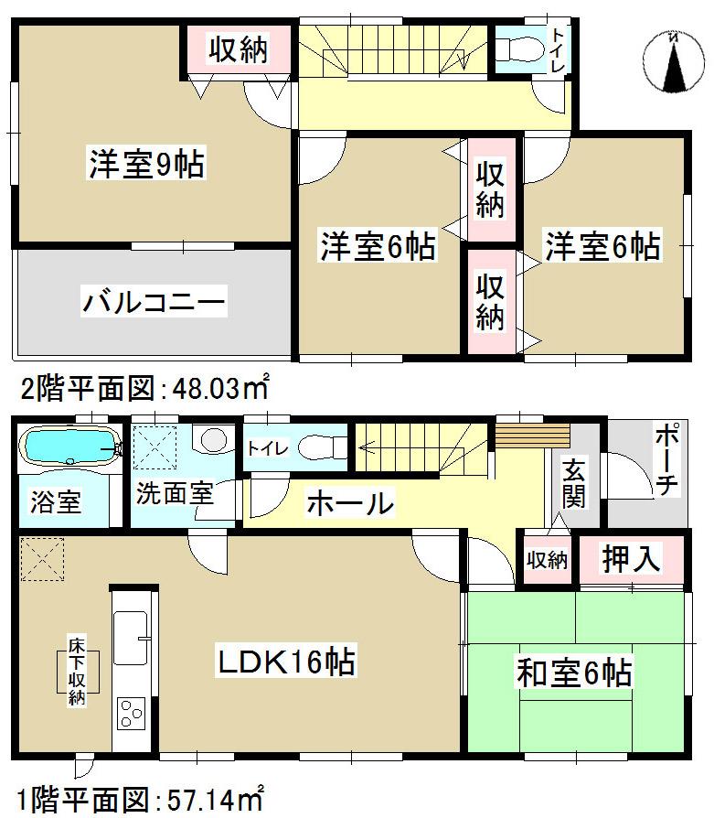 Floor plan. (1 Building), Price 25,800,000 yen, 4LDK, Land area 160 sq m , Building area 105.17 sq m