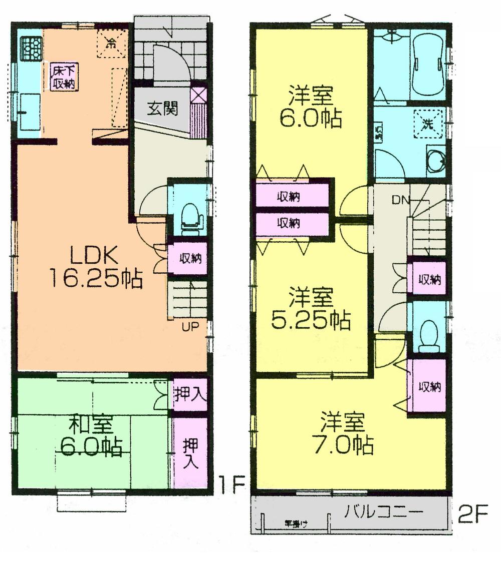 Floor plan. (5 Building), Price 23,900,000 yen, 4LDK, Land area 108.04 sq m , Building area 96.88 sq m