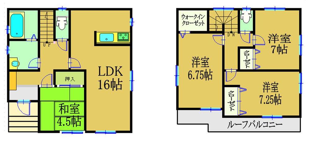 Floor plan. (1 Building), Price 26,800,000 yen, 4KK, Land area 121.54 sq m , Building area 99.79 sq m