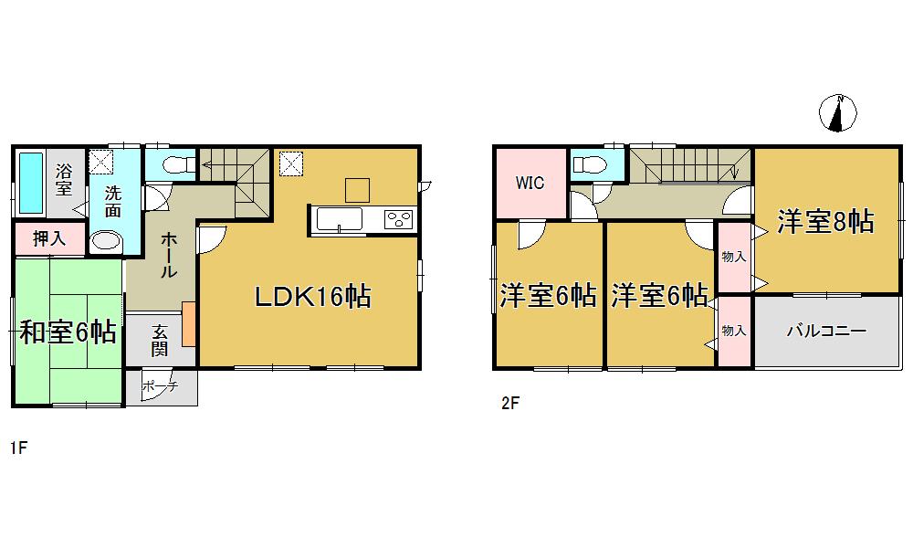 Floor plan. (3 Building), Price 29,800,000 yen, 4LDK, Land area 147.11 sq m , Building area 105.17 sq m