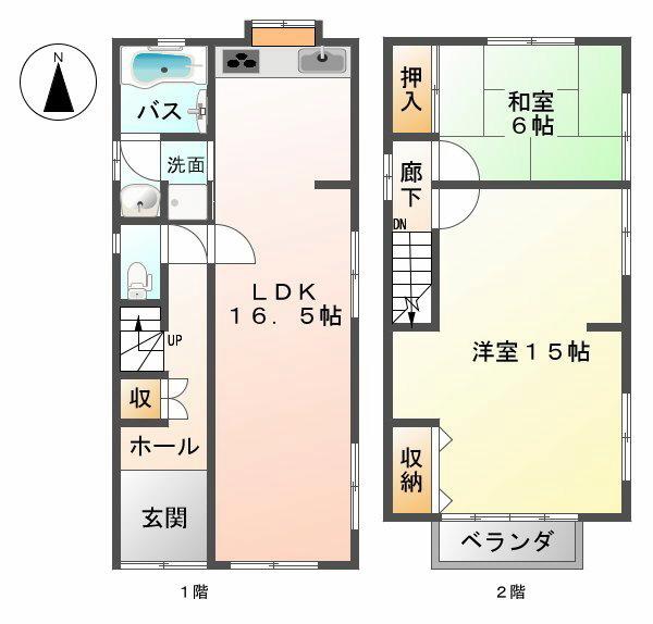 Floor plan. 9.8 million yen, 2LDK, Land area 77.09 sq m , Building area 86.94 sq m