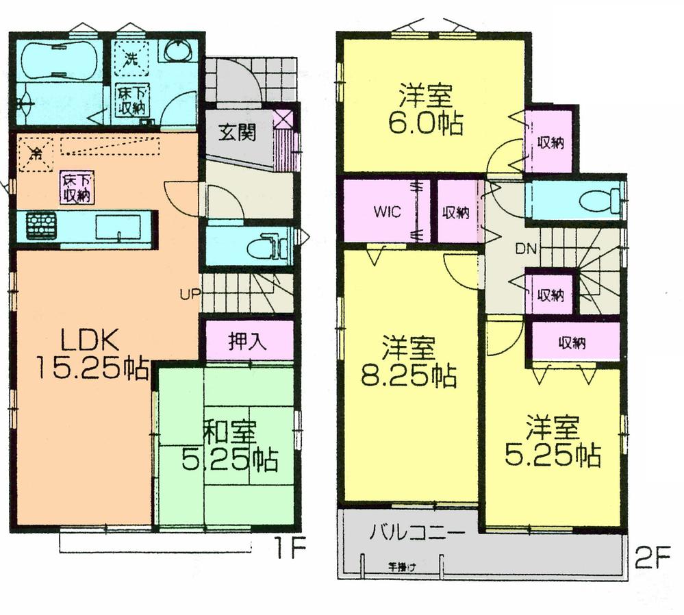 Floor plan. (4 Building), Price 26,900,000 yen, 4LDK, Land area 120.05 sq m , Building area 96.88 sq m