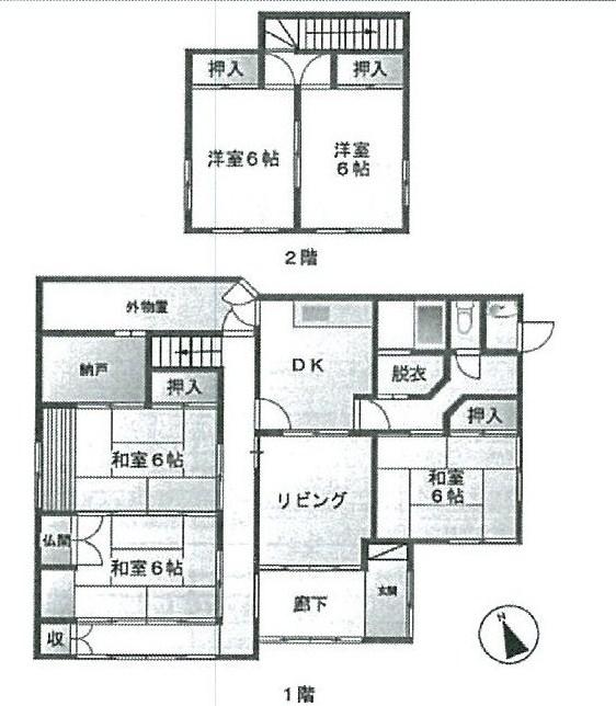 Floor plan. 13,850,000 yen, 5LDK, Land area 199.57 sq m , Building area 116.19 sq m floor plan
