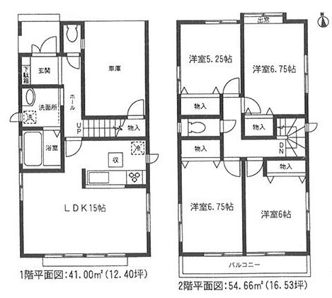 Floor plan. 27,900,000 yen, 4LDK, Land area 107.12 sq m , Building area 106.84 sq m