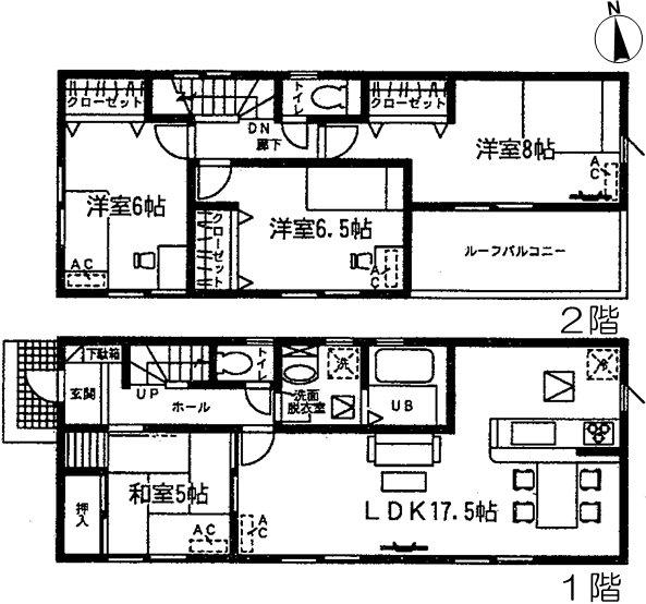 Floor plan. 21.9 million yen, 4LDK, Land area 139.69 sq m , Building area 99.38 sq m