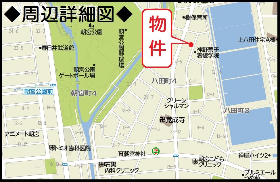 Local guide map. Kasugai Hatta-cho 3-chome, 4-21 ・ 4-22