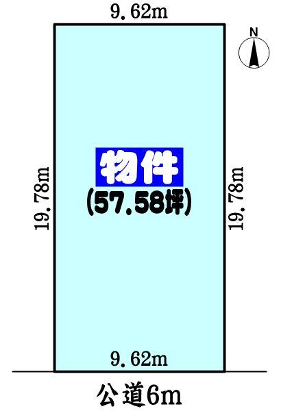 Compartment figure. Land price 17.3 million yen, Land area 190.36 sq m