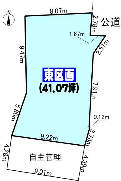 Compartment figure. Land price 12.2 million yen, Land area 135.8 sq m