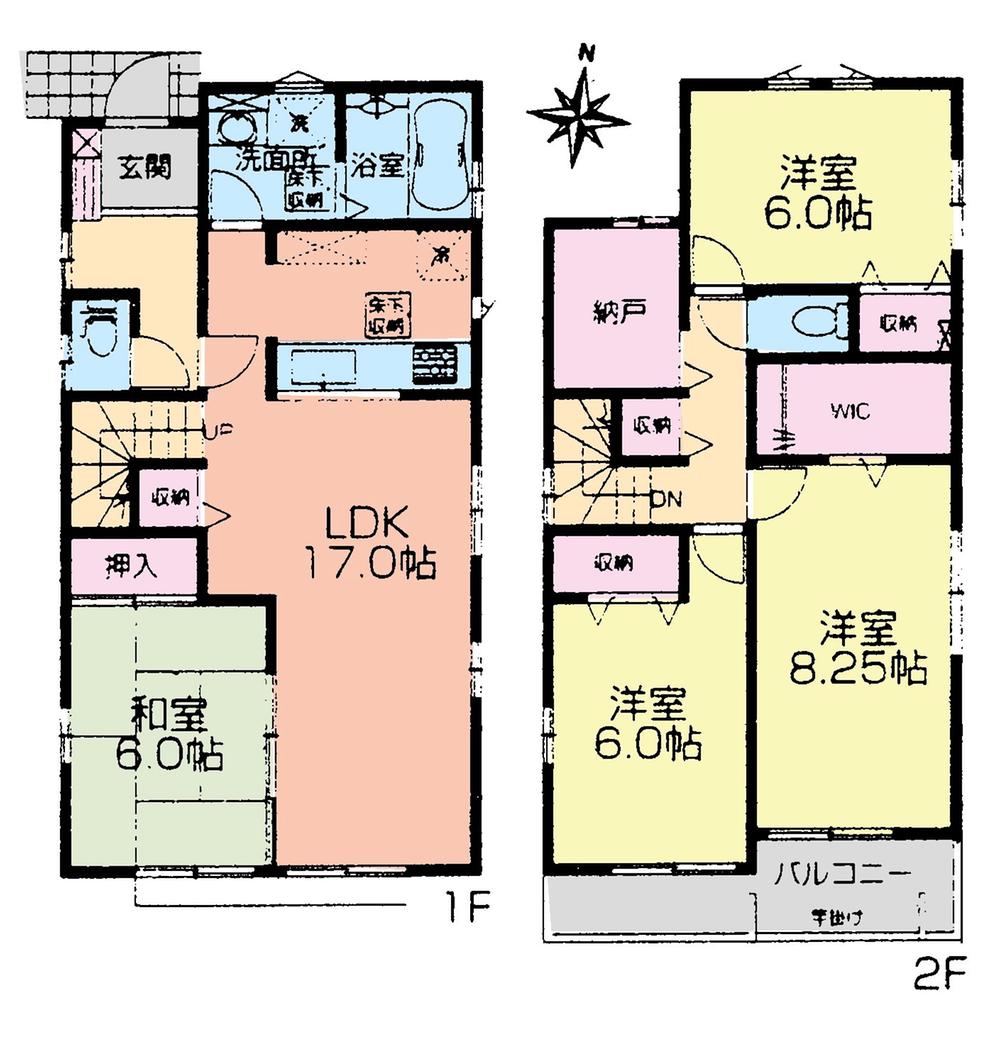 Floor plan. (4 Building), Price 29,300,000 yen, 4LDK+S, Land area 123.28 sq m , Building area 108.89 sq m