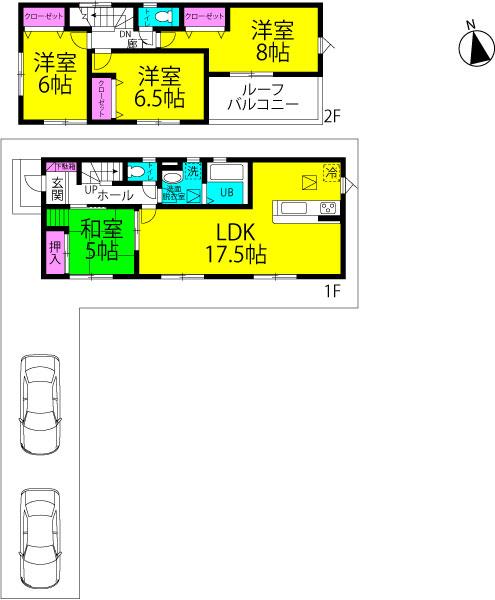 Floor plan. 21.9 million yen, 4LDK, Land area 139.69 sq m , Building area 99.38 sq m