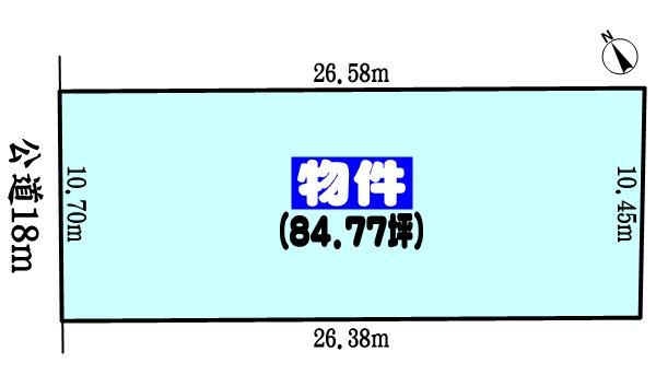 Compartment figure. Land price 19,800,000 yen, Land area 280.24 sq m