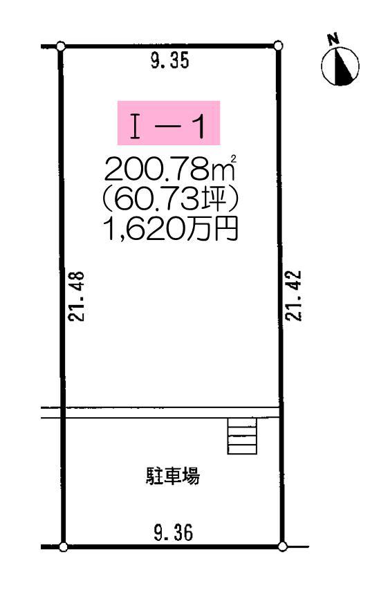 Compartment figure. Land price 16.2 million yen, Land area 200.78 sq m