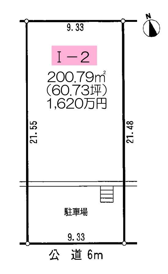 Compartment figure. Land price 16.2 million yen, Land area 200.79 sq m