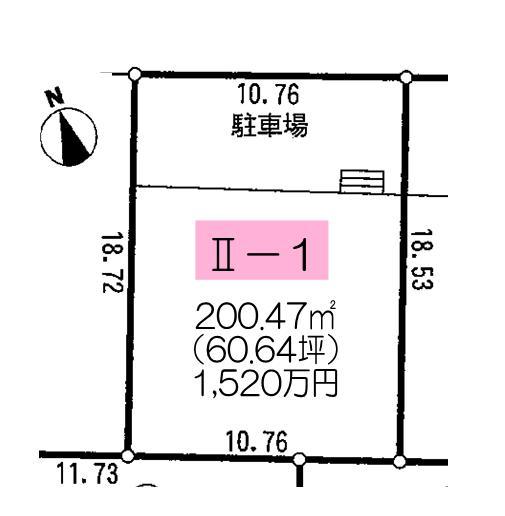 Compartment figure. Land price 15.2 million yen, Land area 200.47 sq m