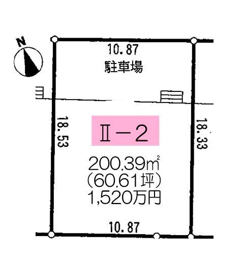 Compartment figure. Land price 15.2 million yen, Land area 200.39 sq m