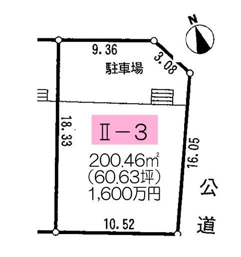 Compartment figure. Land price 16 million yen, Land area 200.46 sq m