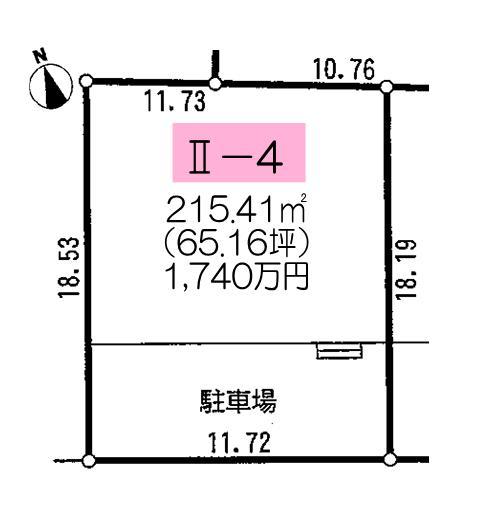 Compartment figure. Land price 17.4 million yen, Land area 215.41 sq m