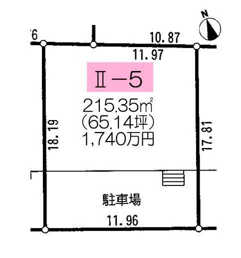 Compartment figure. Land price 17.4 million yen, Land area 215.35 sq m