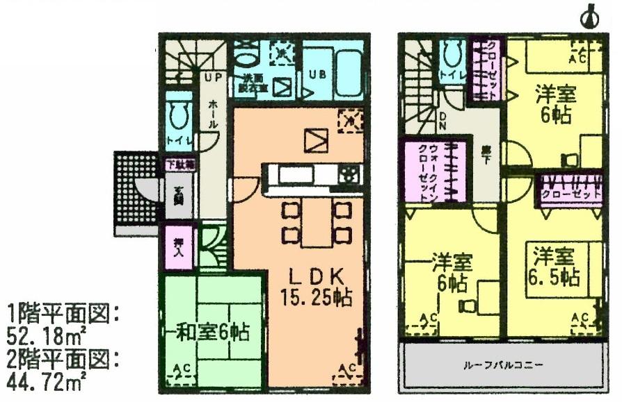 Floor plan. (4 Building), Price 24,900,000 yen, 4LDK, Land area 135.88 sq m , Building area 96.9 sq m
