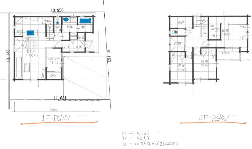Building plan example (floor plan). Good living environment. Please feel free to contact us.