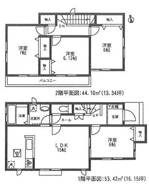 Floor plan. 26,800,000 yen, 4LDK, Land area 115.79 sq m , Building area 97.52 sq m