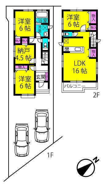 Floor plan. 21.9 million yen, 3LDK + S (storeroom), Land area 111.43 sq m , Building area 91.93 sq m