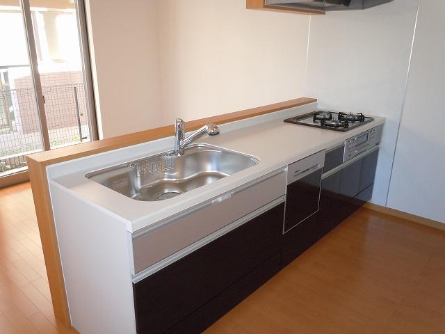 Kitchen. It is with dish washing and drying machine
