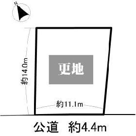 Compartment figure. Land price 4.8 million yen, Land area 165 sq m south-facing frontage 11 meters.